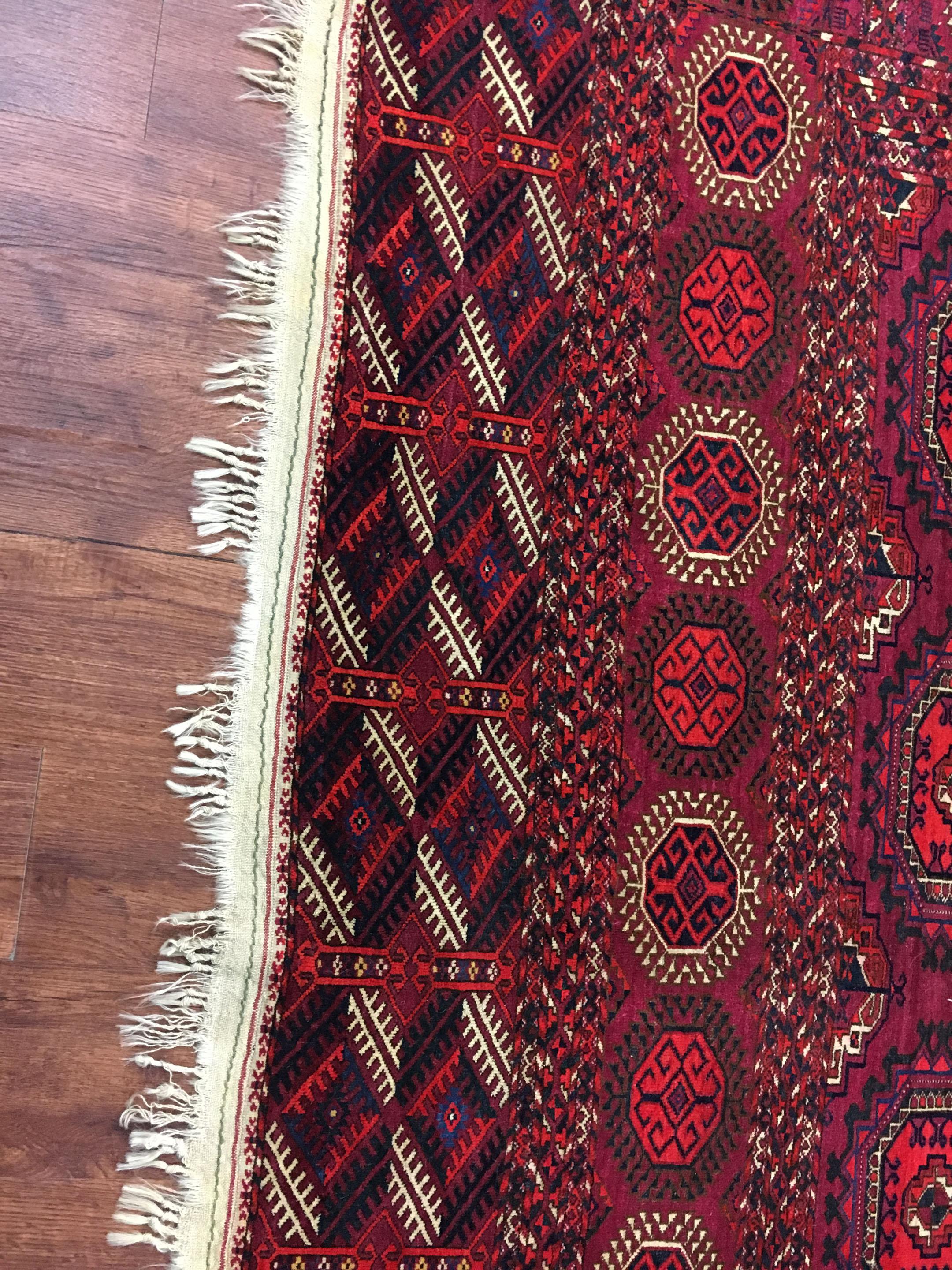 Hand-Woven Antique Bokhara Rug, circa 1900