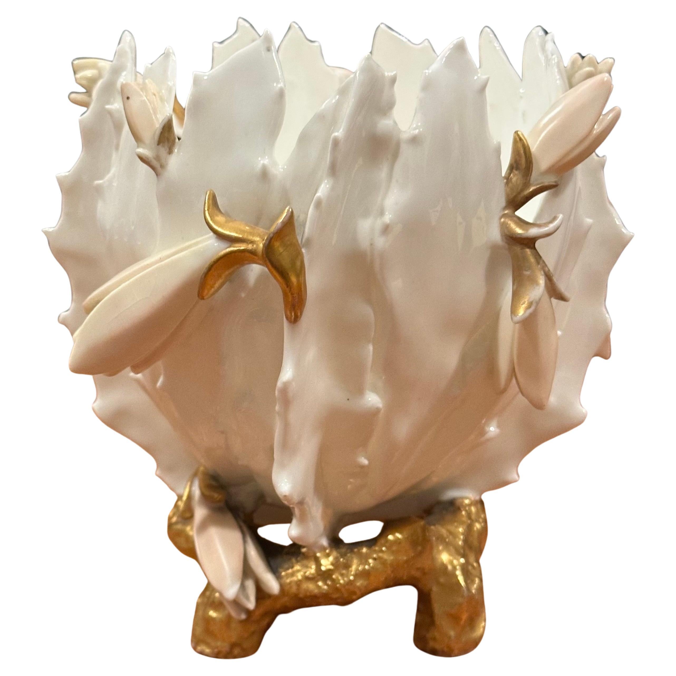 A beautiful antique bone China with enamel and gold gilt 