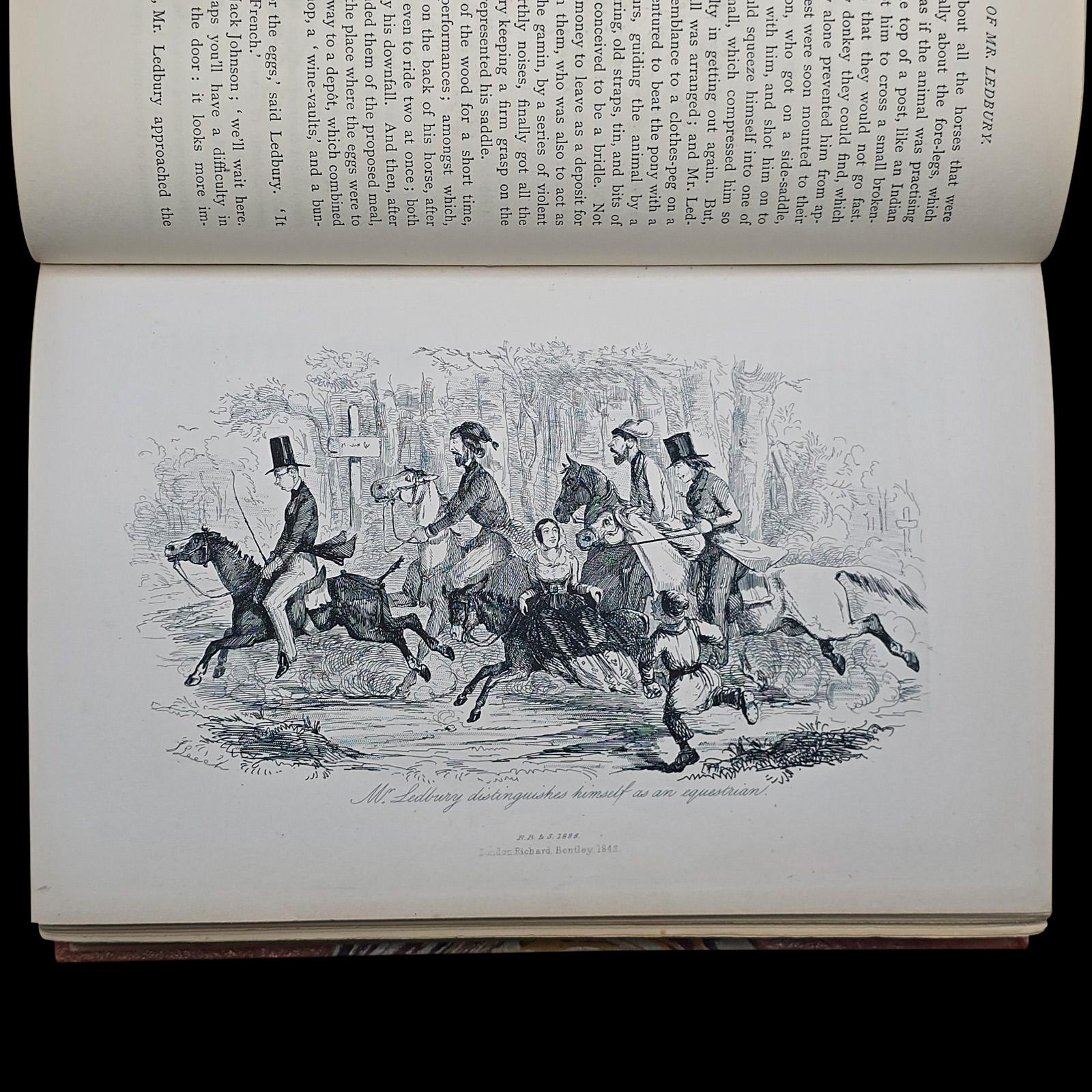 Paper Antique Book, Adventures of Mr Ledbury, Albert Smith, Novel, Literature, C.1886 For Sale