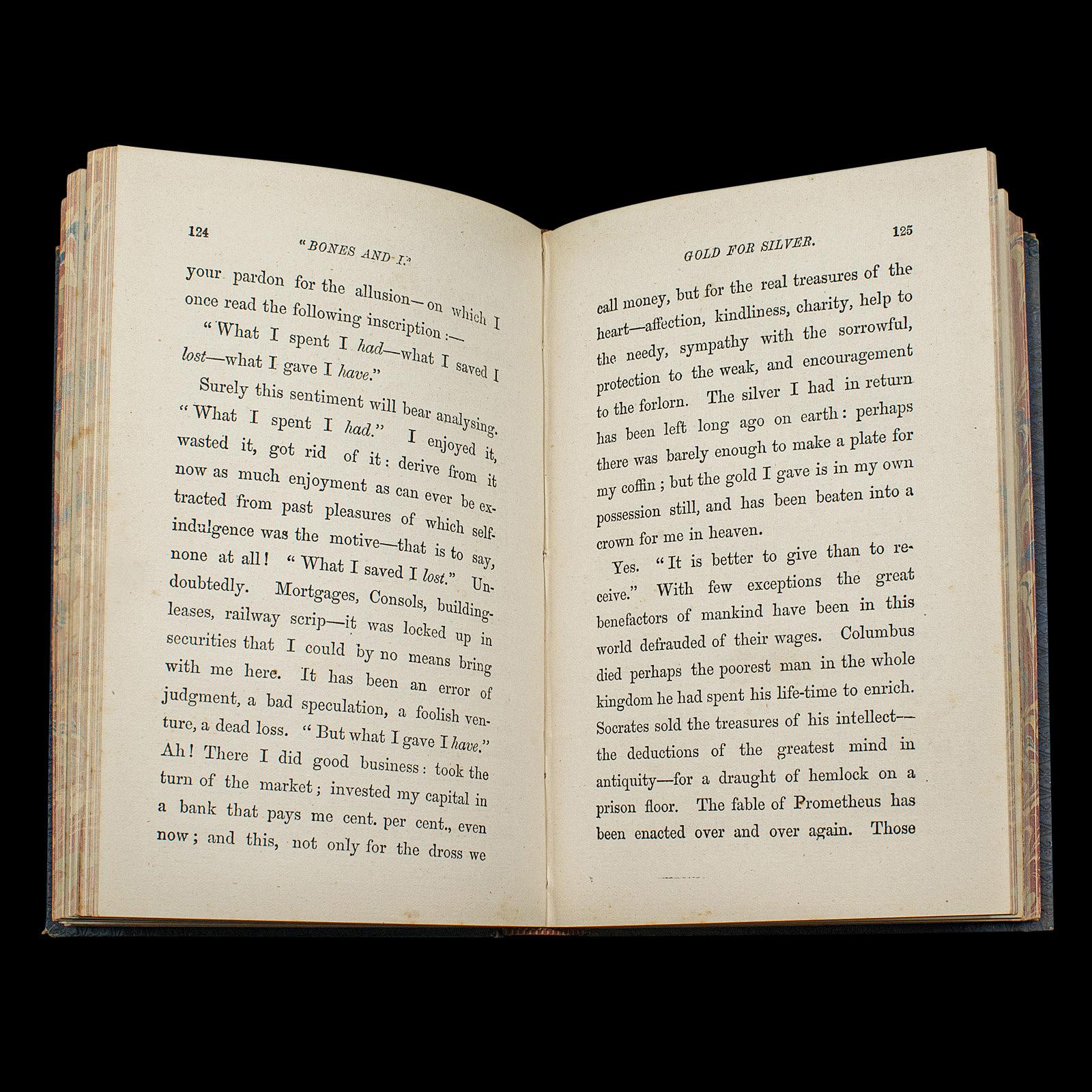 Antique Book, Bones and I, Whyte-Melville, English, Novel, Victorian, Circa 1880 For Sale 3
