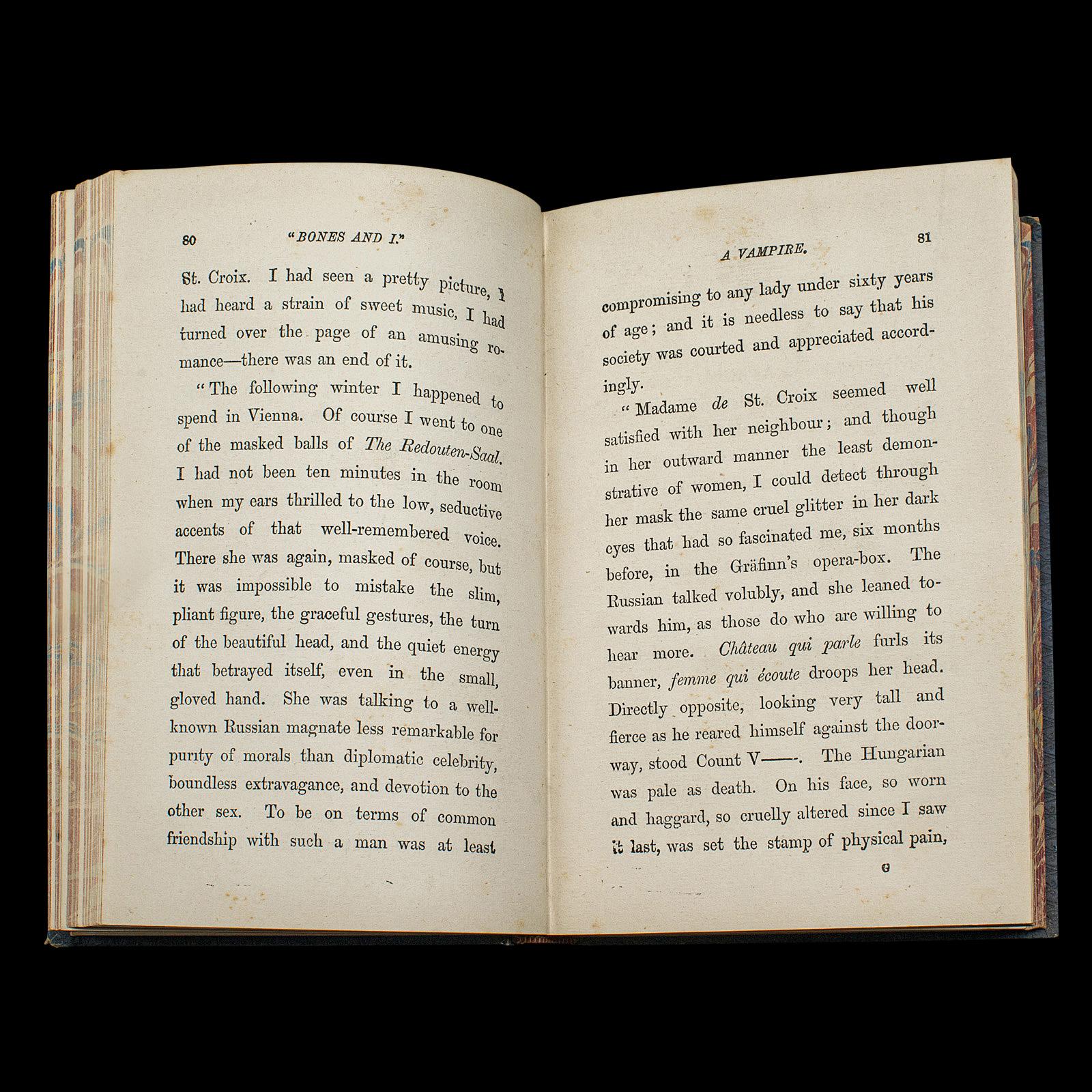 Antique Book, Bones and I, Whyte-Melville, English, Novel, Victorian, Circa 1880 For Sale 2