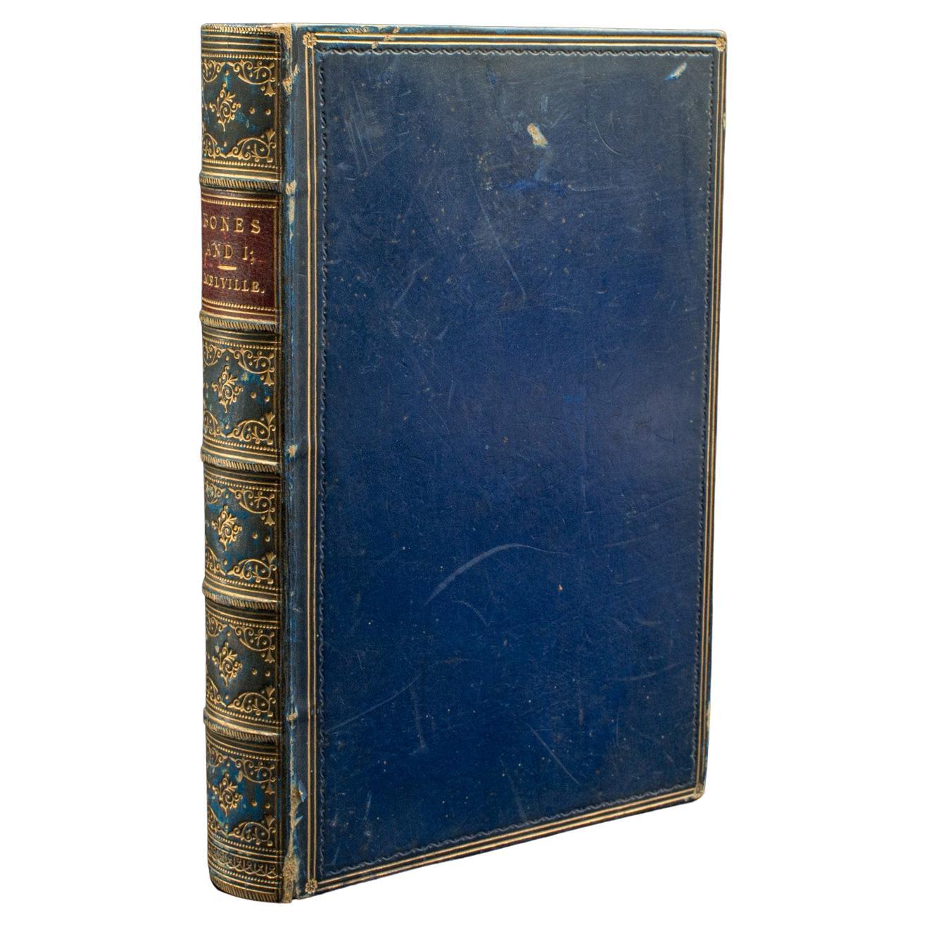 Antique Book, Bones and I, Whyte-Melville, English, Novel, Victorian, Circa 1880