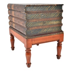 Antique Book Box on Stand, England, 19th Century