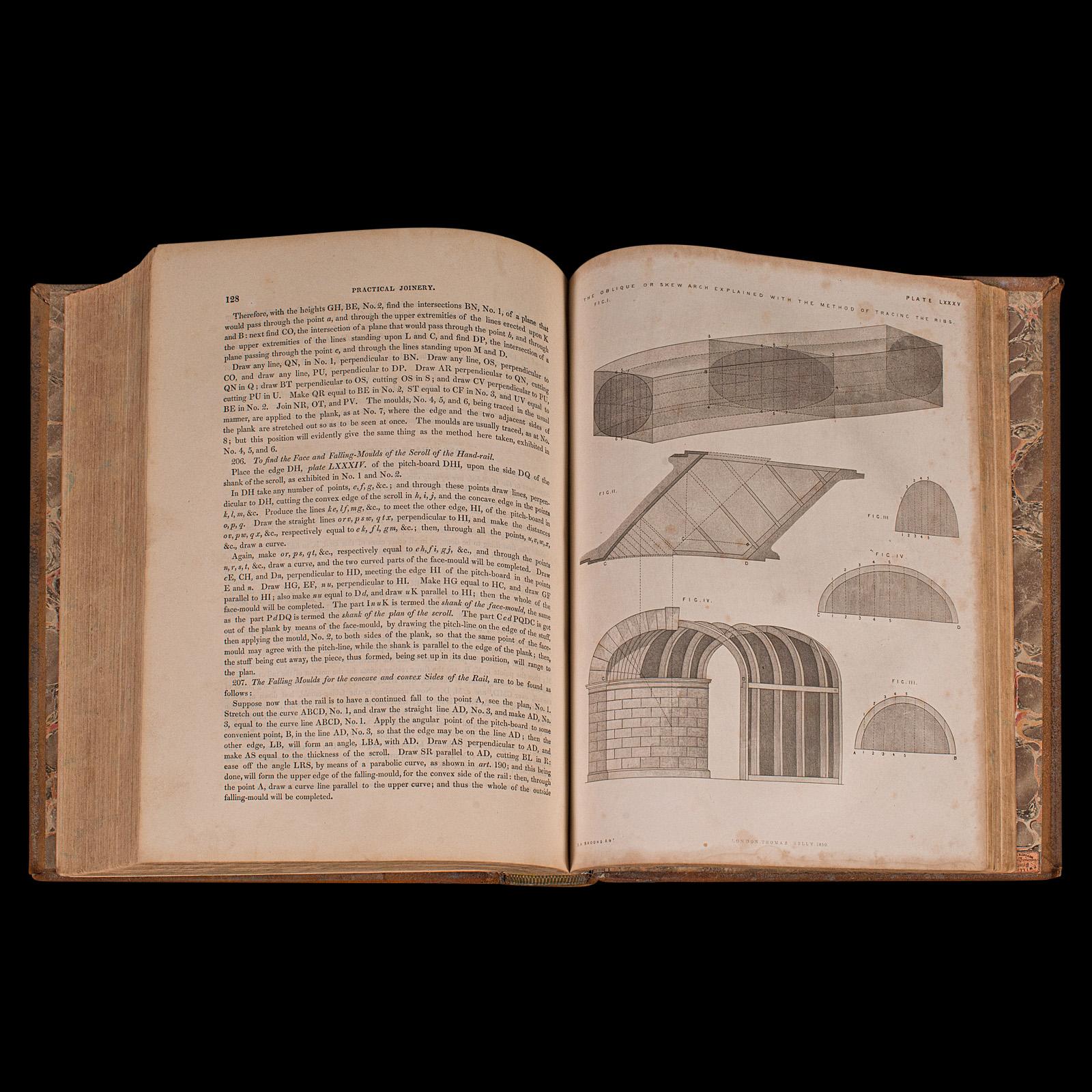 Tapisserie de livres antique, menuiserie, fabrication d'armoires, Nicholson, anglais, victorien en vente 4