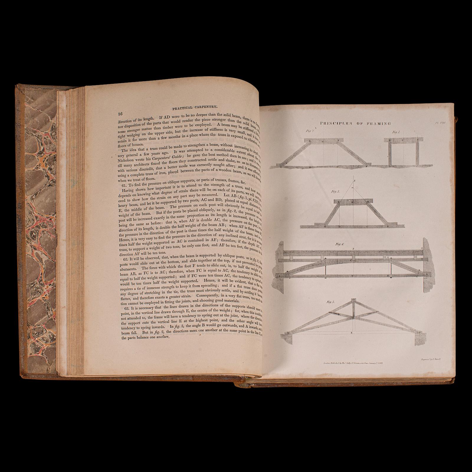 XIXe siècle Tapisserie de livres antique, menuiserie, fabrication d'armoires, Nicholson, anglais, victorien en vente