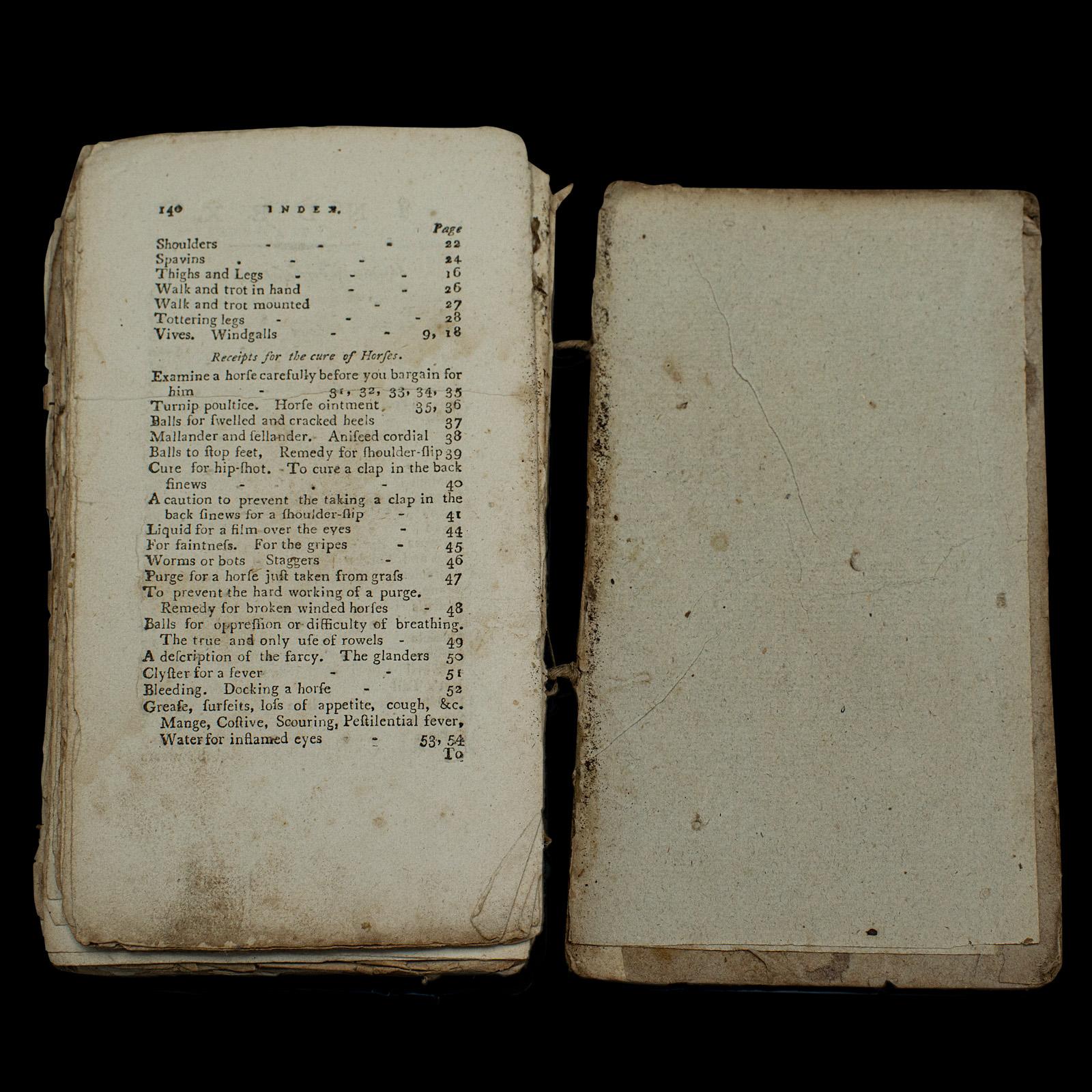 Antikes Buch, Compendium of Farriery, englisch, georgianisch, Reiter, London 1796 im Angebot 5