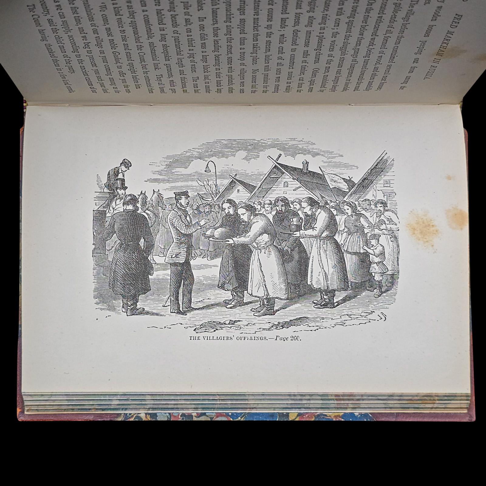 Antique Book, Fred Markham In Russia, Memoir, Travel Literature, Victorian, 1884 For Sale 5