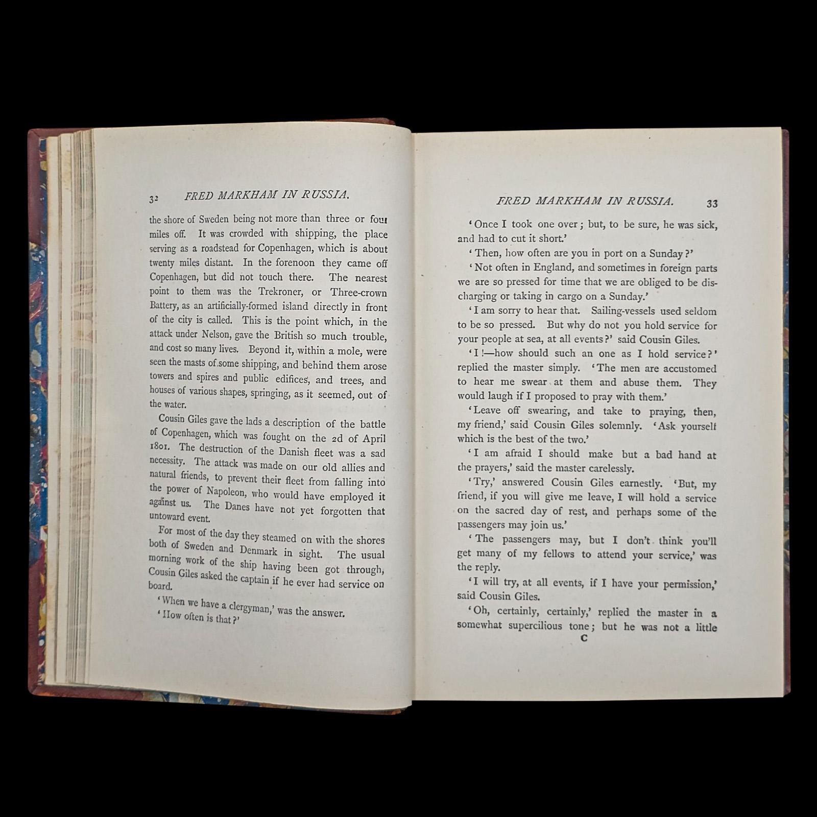 Paper Antique Book, Fred Markham In Russia, Memoir, Travel Literature, Victorian, 1884 For Sale