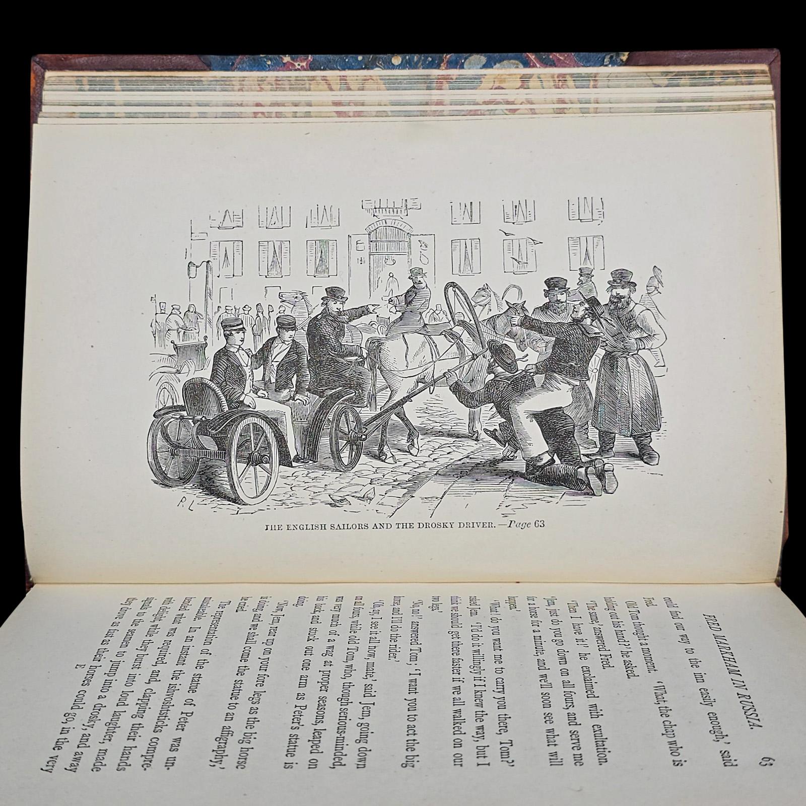 Antique Book, Fred Markham In Russia, Memoir, Travel Literature, Victorian, 1884 For Sale 1