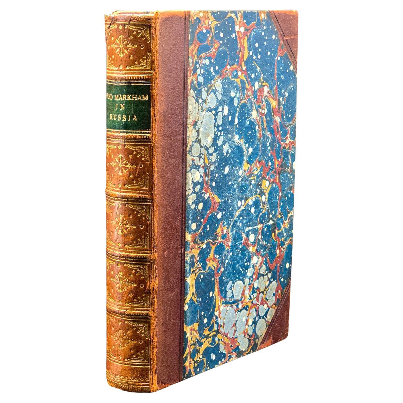 Antique Book, Fred Markham In Russia, Memoir, Travel Literature, Victorian, 1884