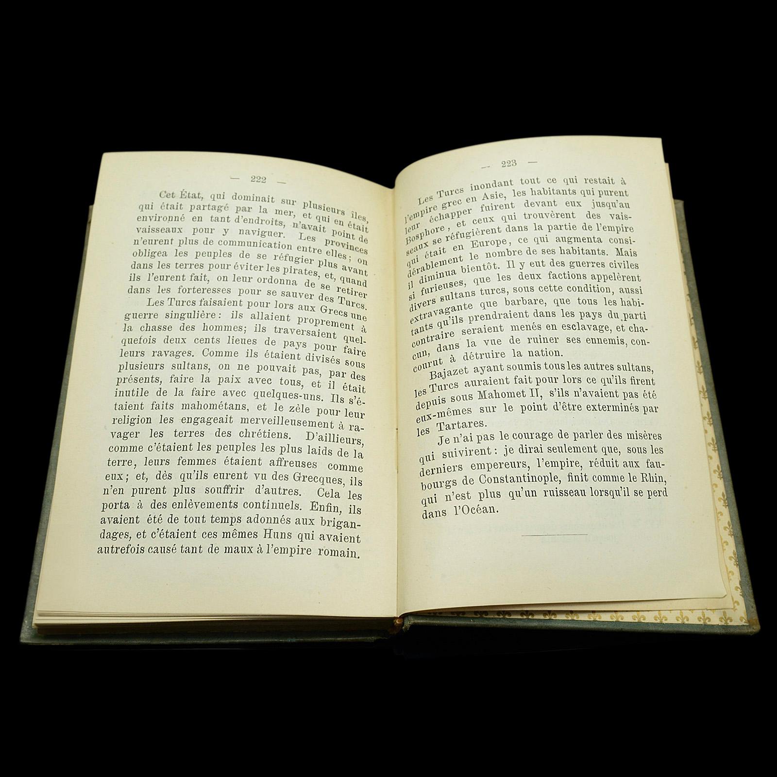 Antique Book Grandeur Des Romains, Montesquieu, French Language, Mid Victorian For Sale 4
