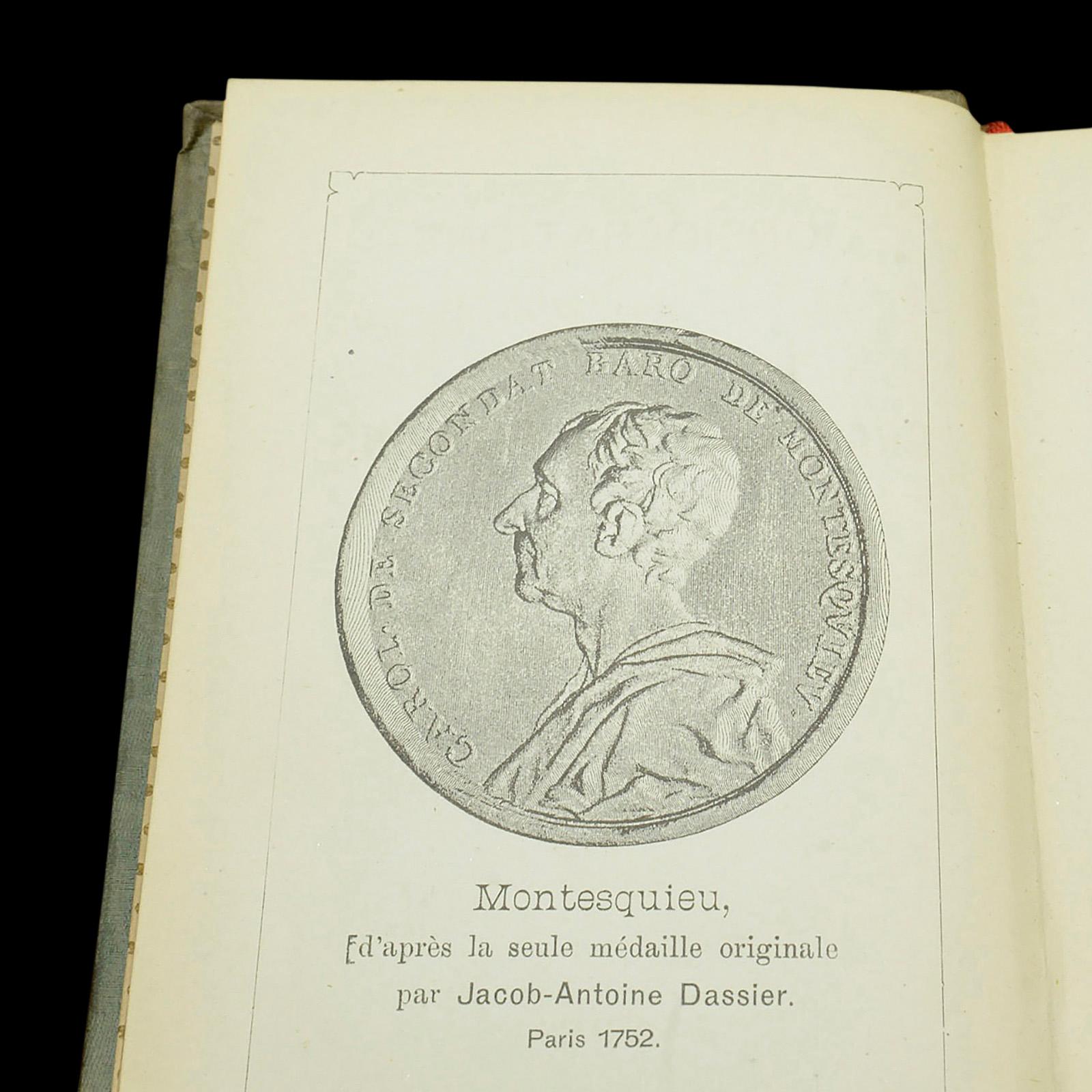 Antique Book Grandeur Des Romains, Montesquieu, French Language, Mid Victorian For Sale 6