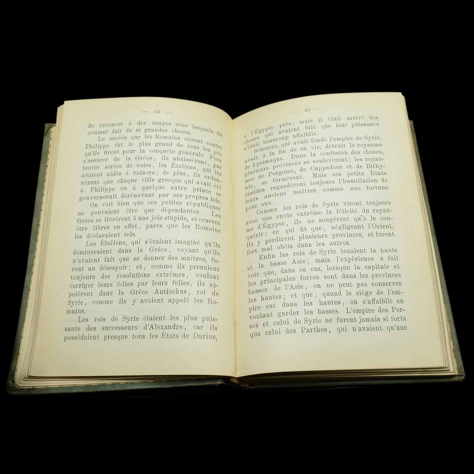 Antique Book Grandeur Des Romains, Montesquieu, French Language, Mid Victorian For Sale 2