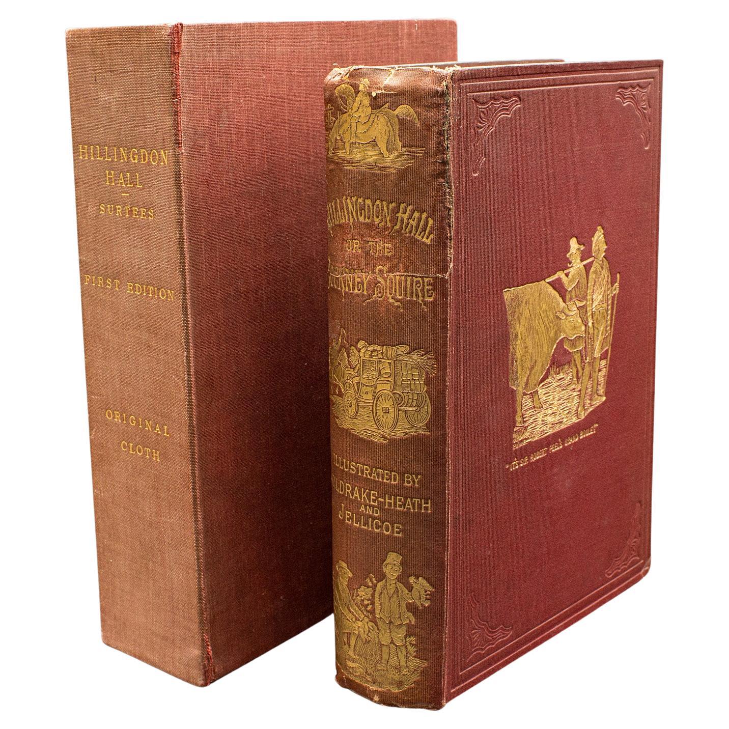 Antique Book in Case, Hillingdon Hall or the Cockney Squire, English, Victorian For Sale