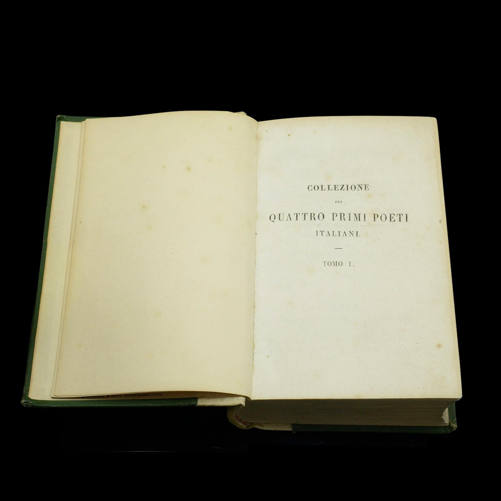 Antique Book La Divina Commedia, Italian Language, Dante, Divine Comedy, 1855 In Good Condition For Sale In Hele, Devon, GB