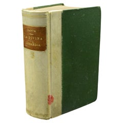 Antikes Buch La Divina Commedia, italienische Sprache, Dante, Divine Comedy, 1855