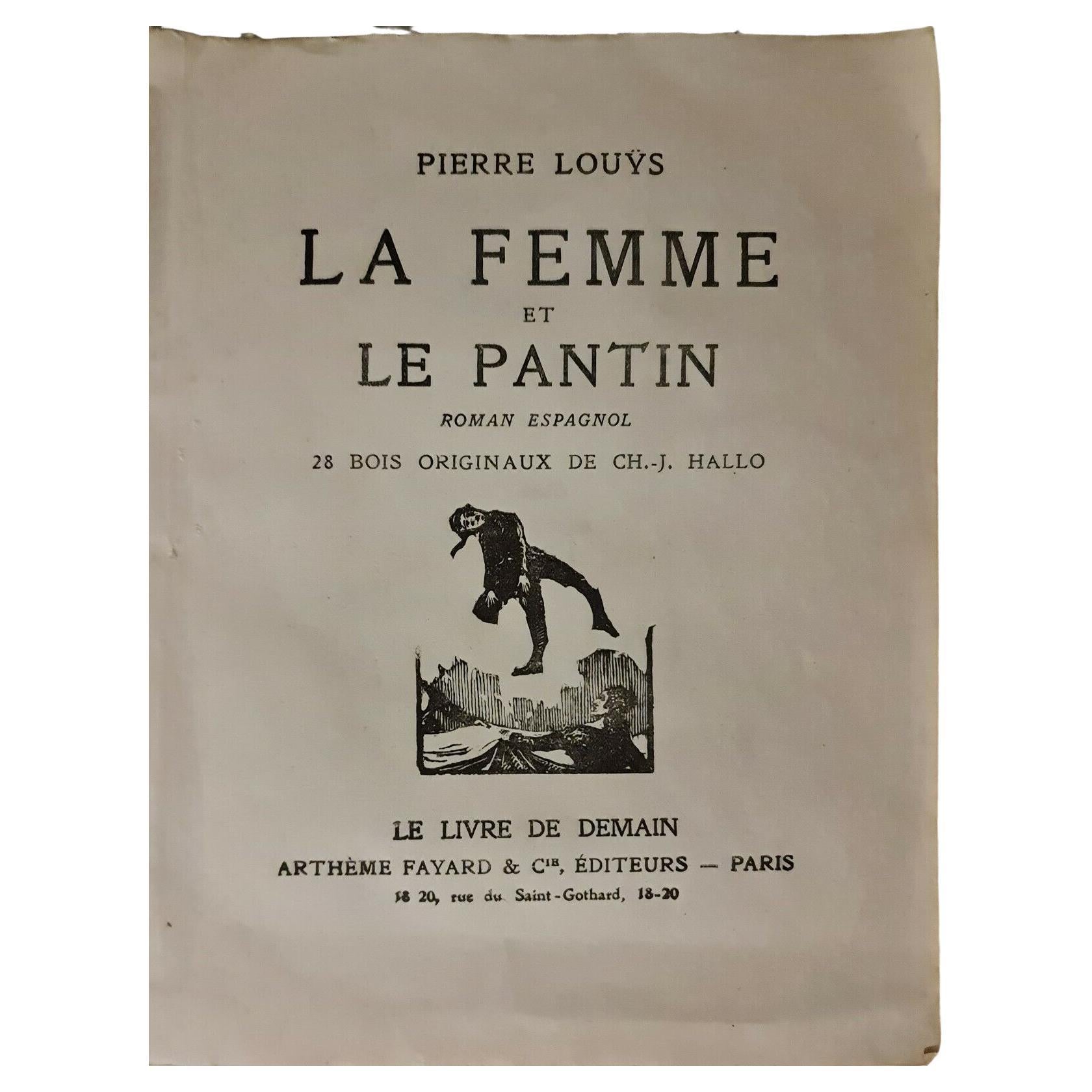 Antikes Buch "La Femme et le Pantin" von Pierre Louÿs - 1930 - 3Y10