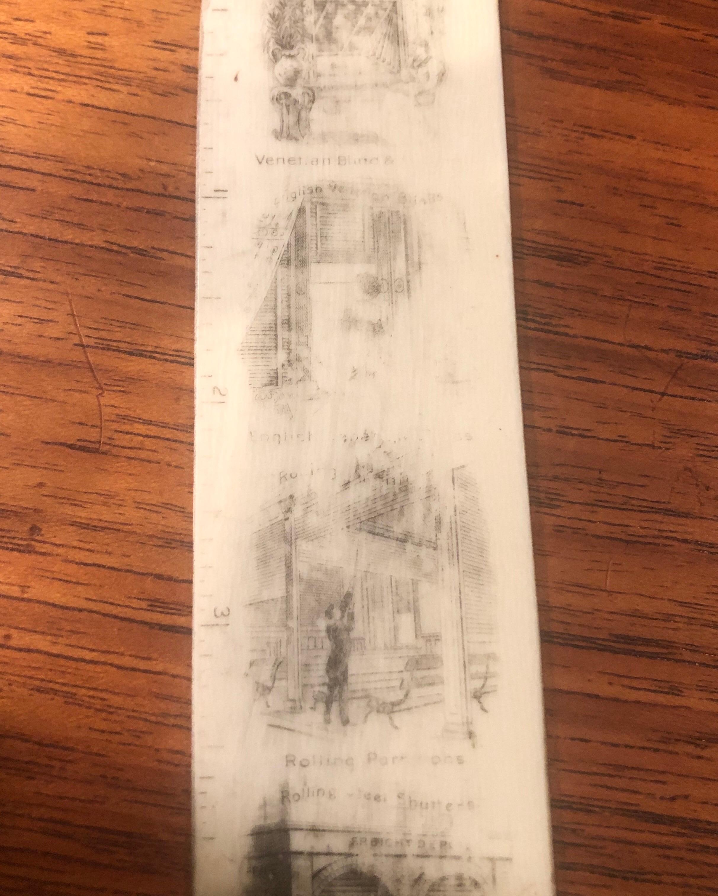 Antique Book Mark / Ruler Advertising, New York City In Fair Condition For Sale In San Diego, CA