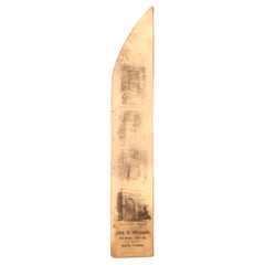 Antique Book Mark / Ruler Advertising, New York City