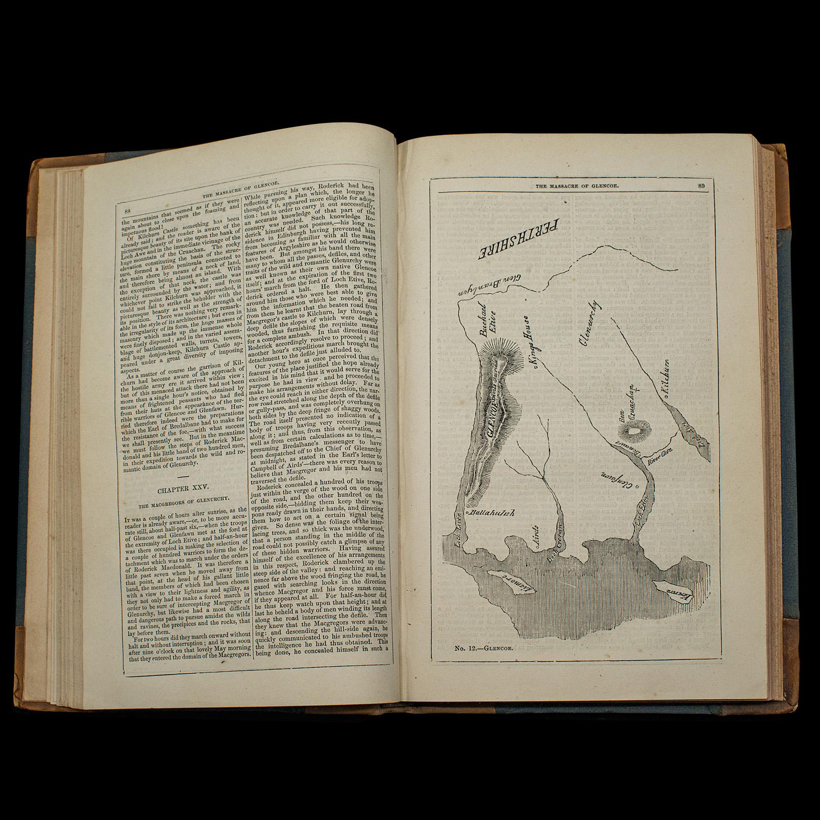 Antique Book, Massacre of Glencoe, G. Reynolds, English Novel, Victorian, C.1860 For Sale 2
