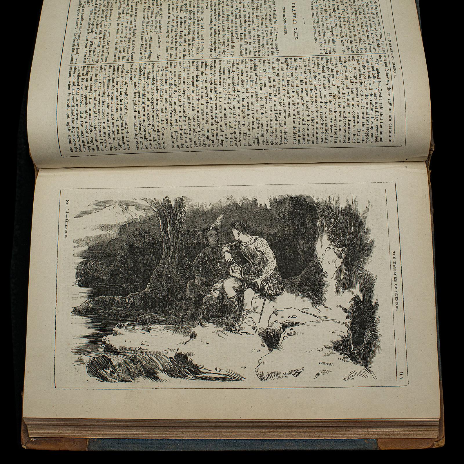 Antique Book, Massacre of Glencoe, G. Reynolds, English Novel, Victorian, C.1860 For Sale 3