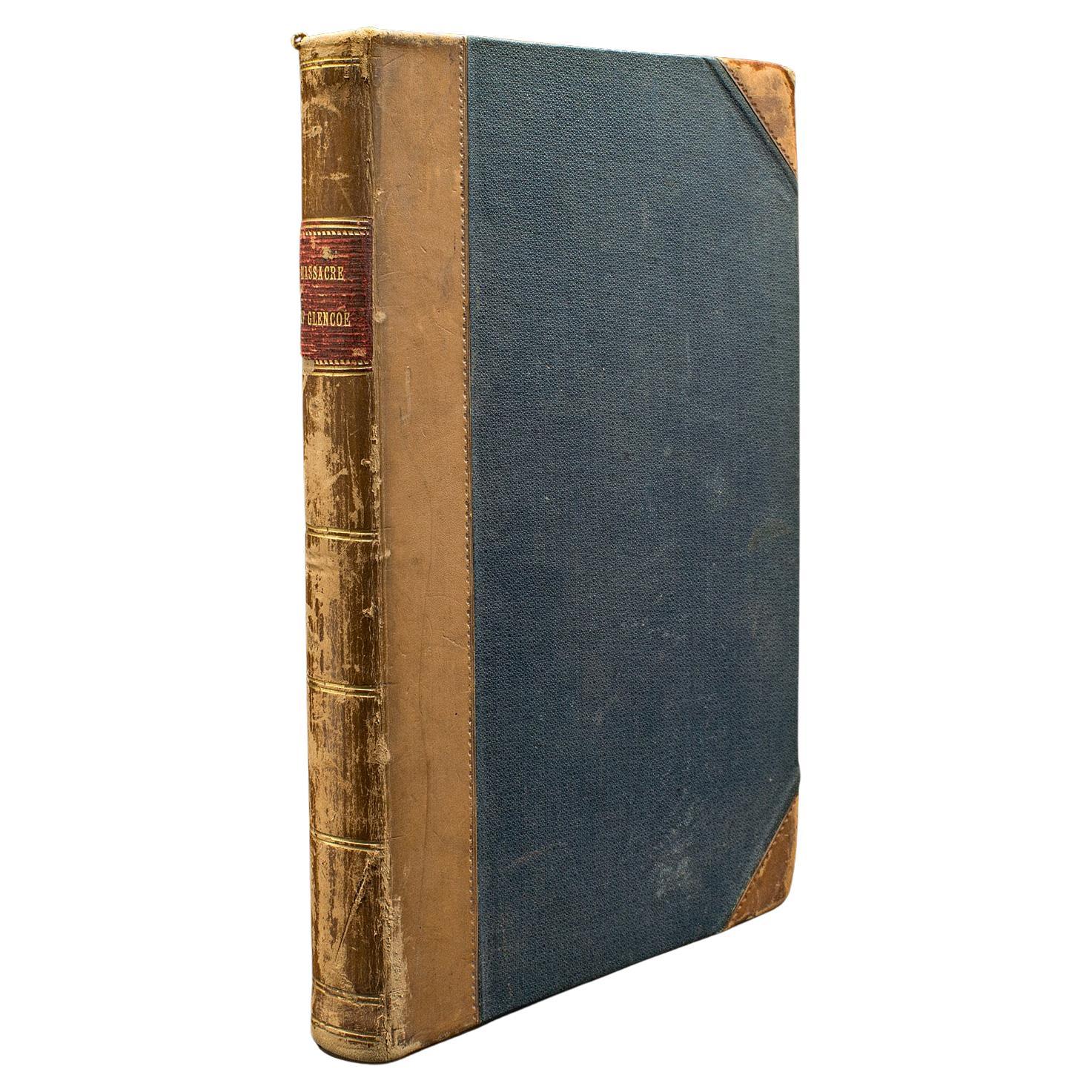 Antique Book, Massacre of Glencoe, G. Reynolds, English Novel, Victorian, C.1860