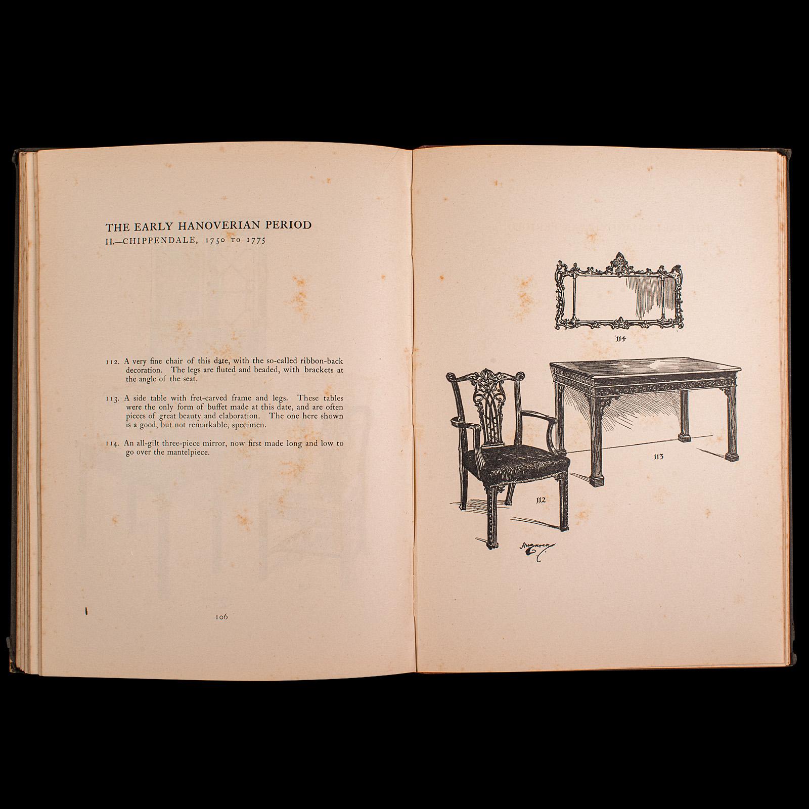 Antique Book, Old English Furniture, Illustrated, Reference, Edwardian, C.1910 For Sale 4