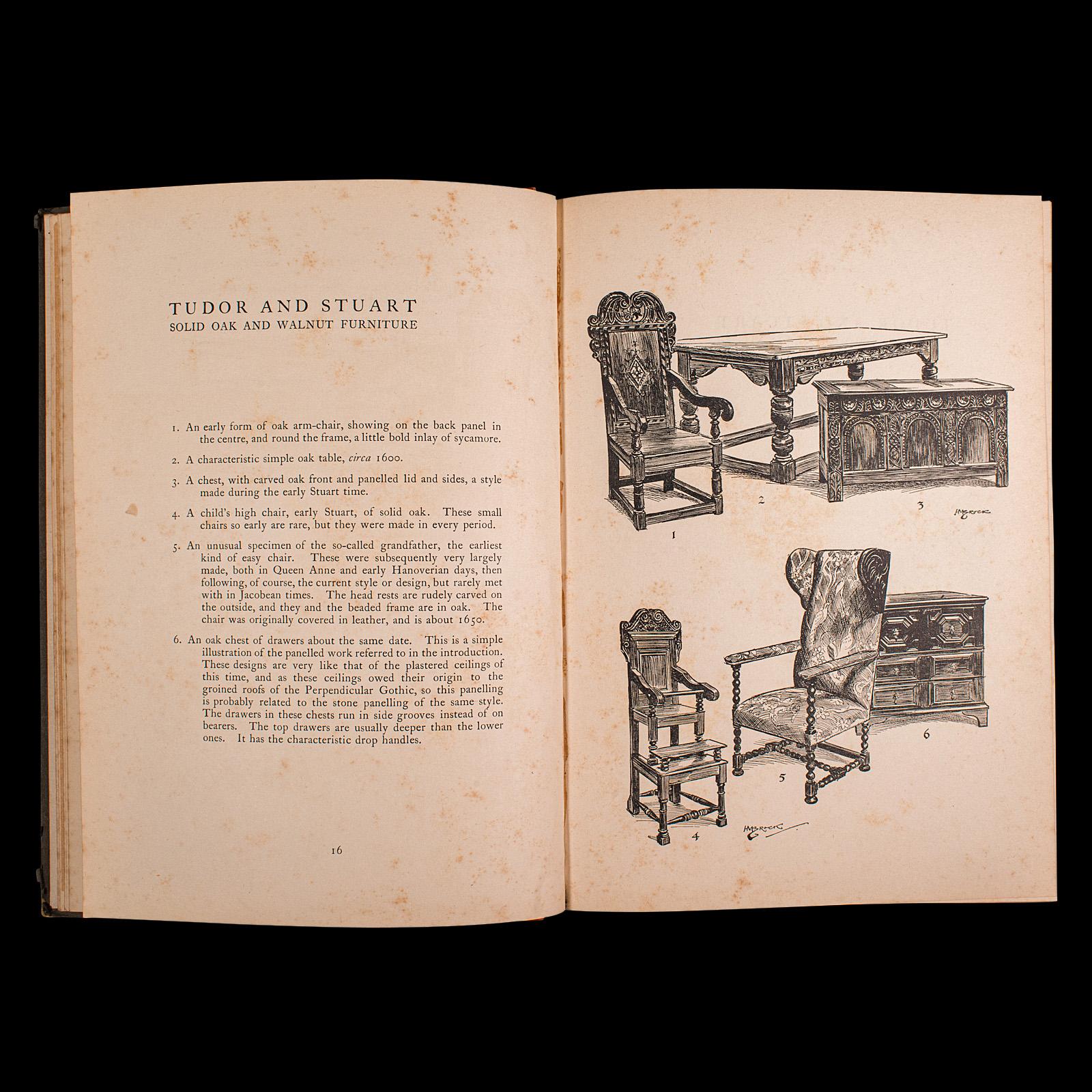 Antique Book, Old English Furniture, Illustrated, Reference, Edwardian, C.1910 In Good Condition For Sale In Hele, Devon, GB