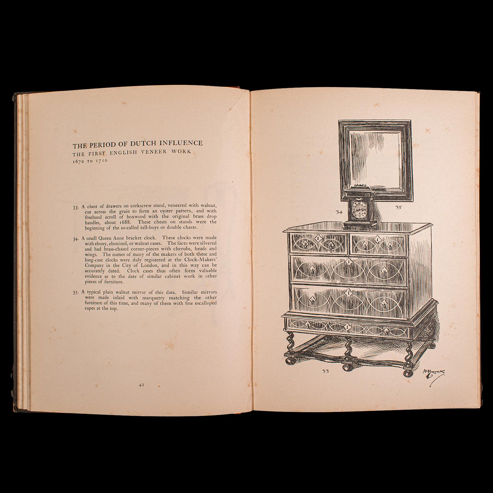 Paper Antique Book, Old English Furniture, Illustrated, Reference, Edwardian, C.1910 For Sale