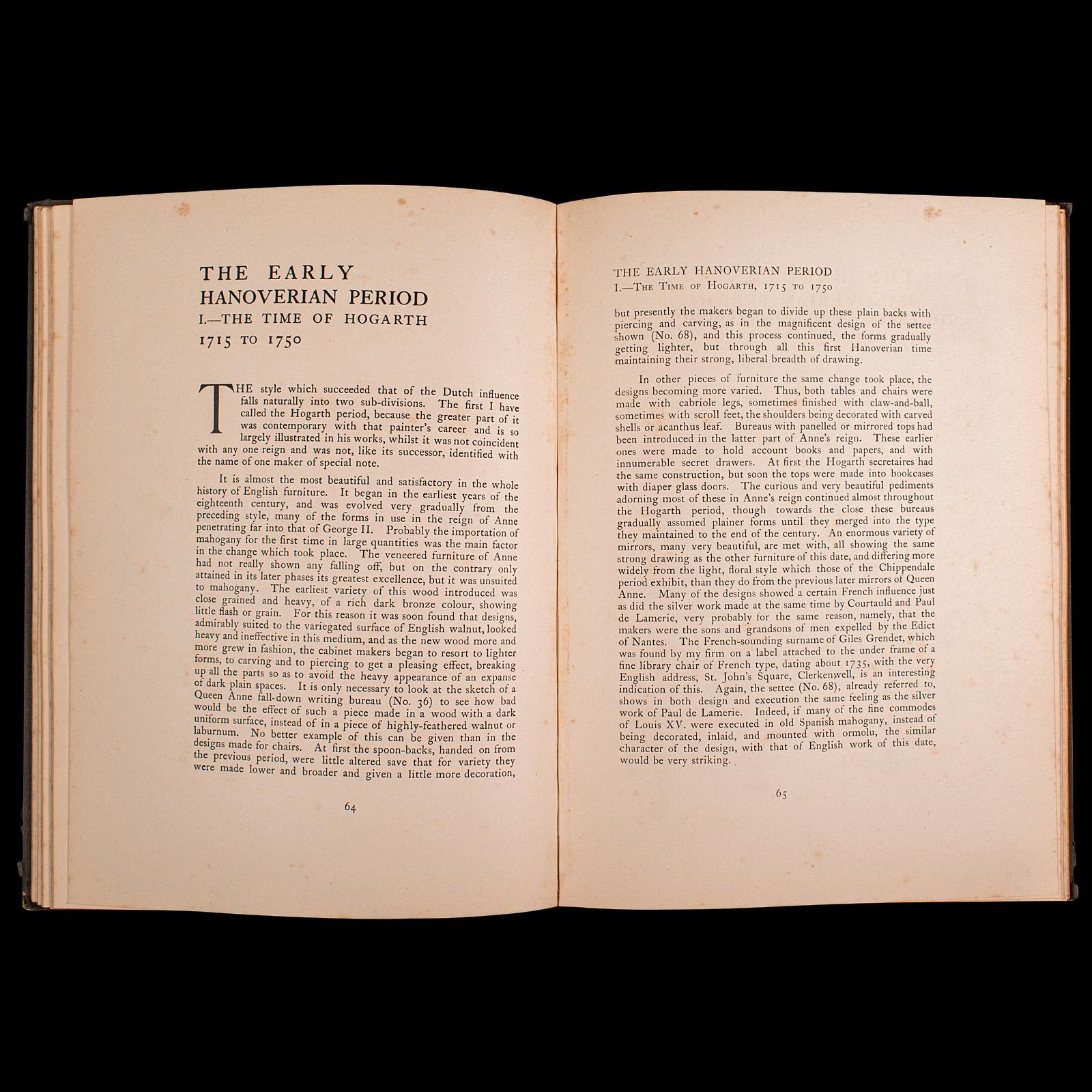 Livre ancien, « Old English Furniture, Illustrated, Reference, Édouardien, C.1910 en vente 2