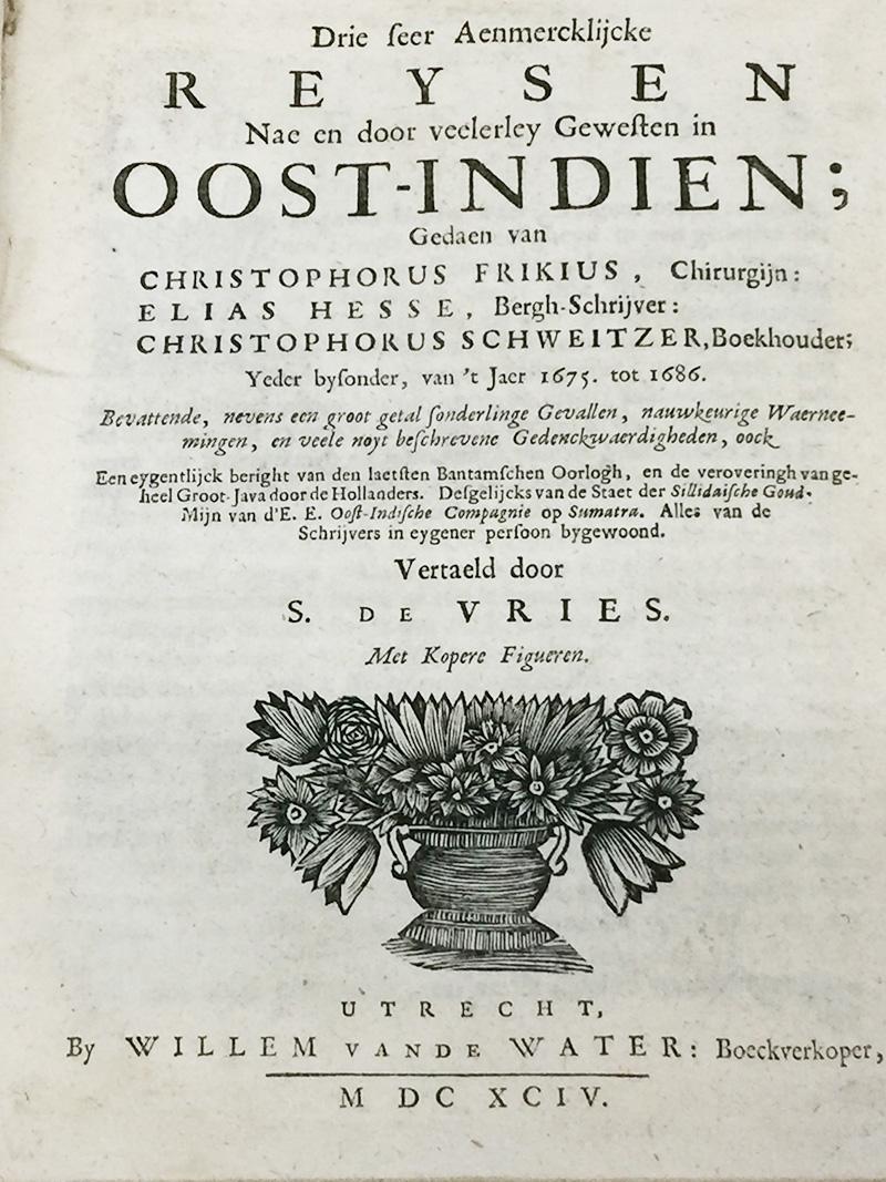 Niederländisches Buch des 17. Jahrhunderts, Oost-Indien, 1694  im Angebot 8