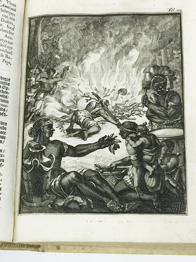 17ème siècle Livre hollandais du 17e siècle, Oost-Indien, 1694 en vente