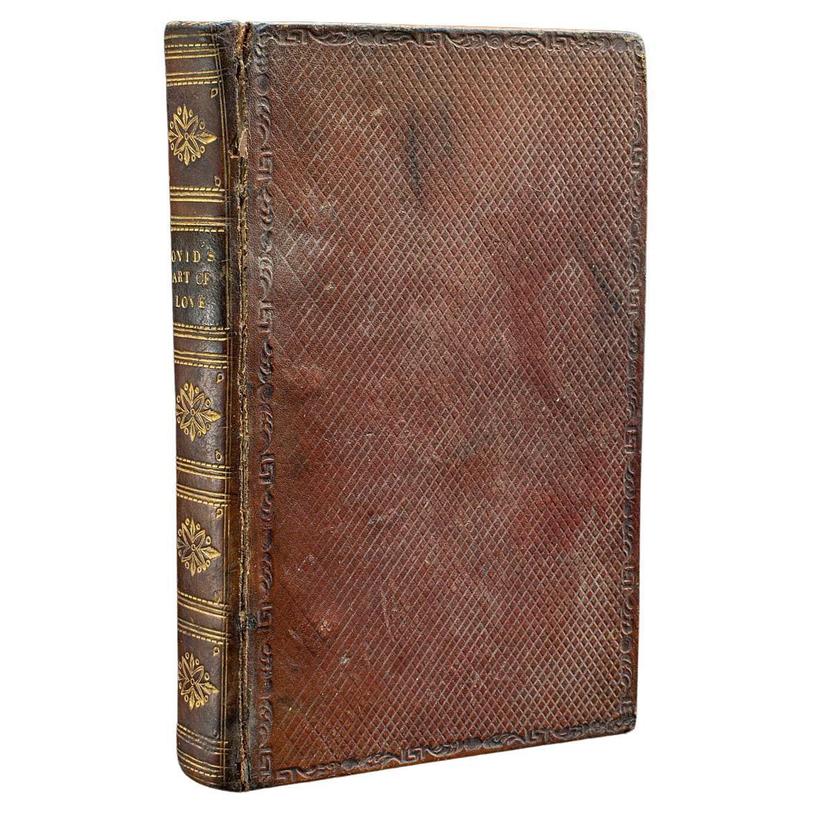 Libro Antiguo, El Arte de Amar de Ovidio, Inglés, Época Romana, Encuadernado, Regencia, C.1824