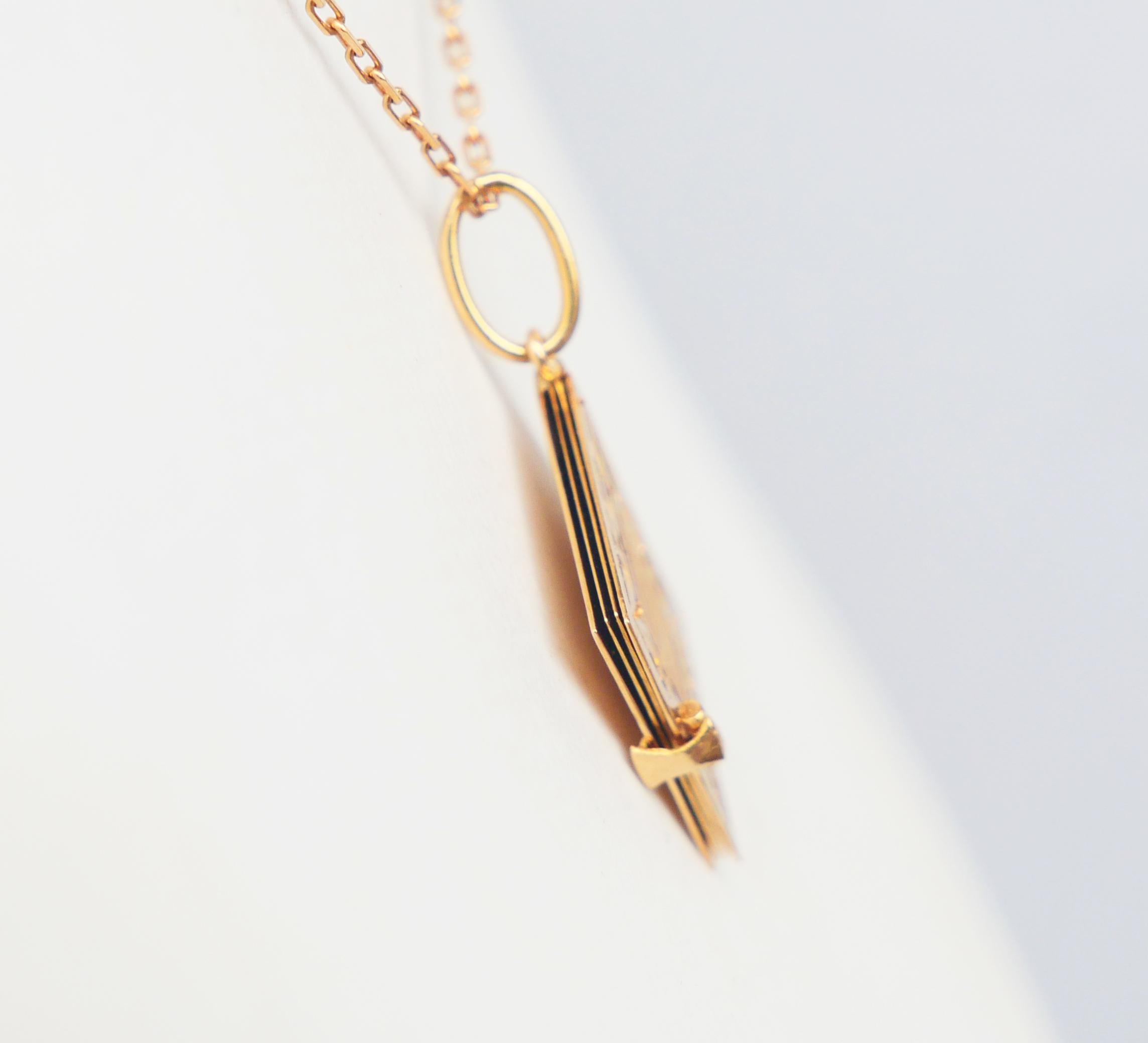 Victorien Pendentif livre ancien en or massif 18K / 3,3 gr en vente