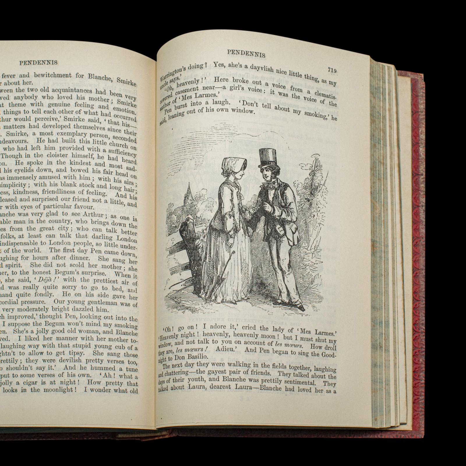 Livre ancien Pendennis de William Thackeray, Novel, Fiction, Édouardien, C.1908 en vente 5