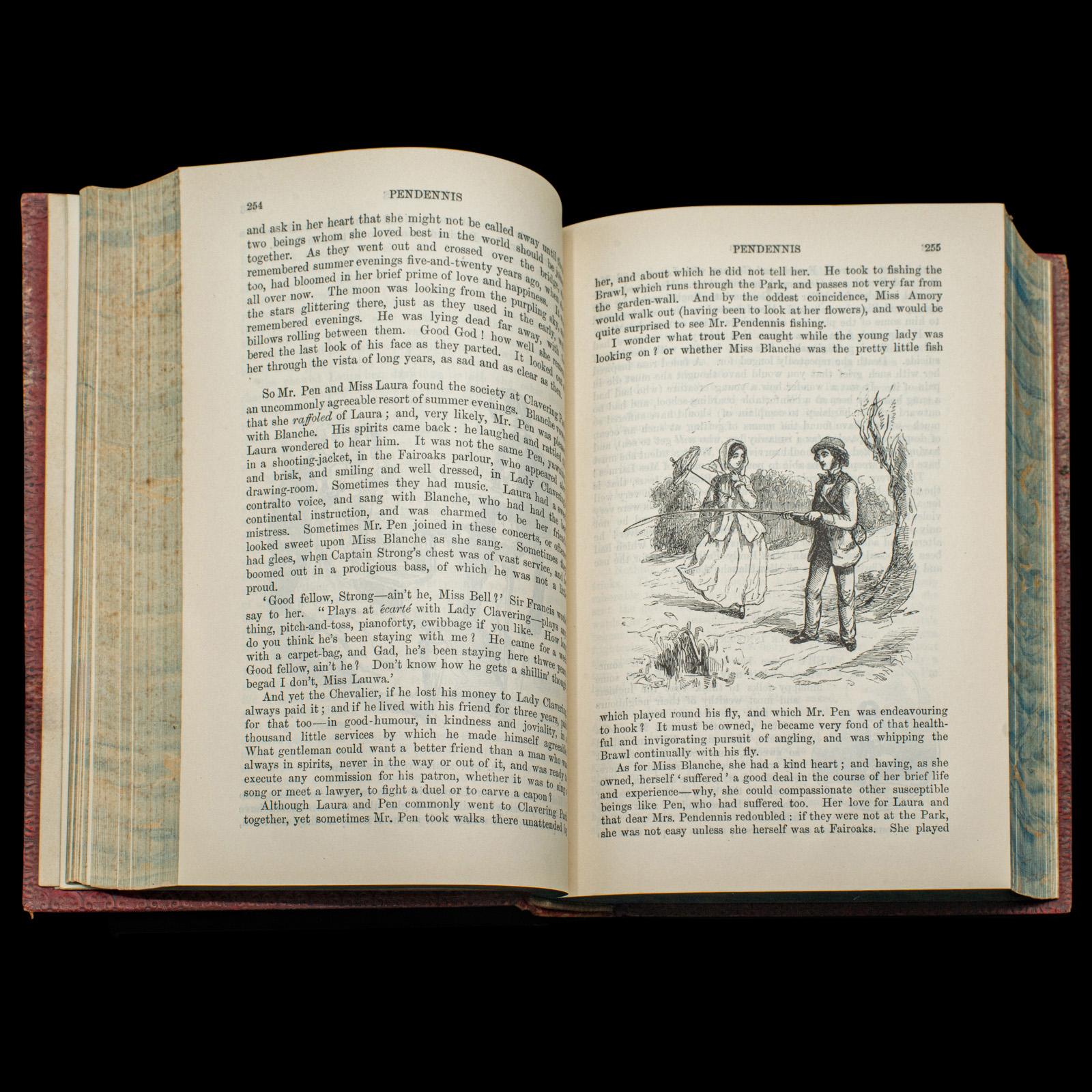 Livre ancien Pendennis de William Thackeray, Novel, Fiction, Édouardien, C.1908 en vente 2