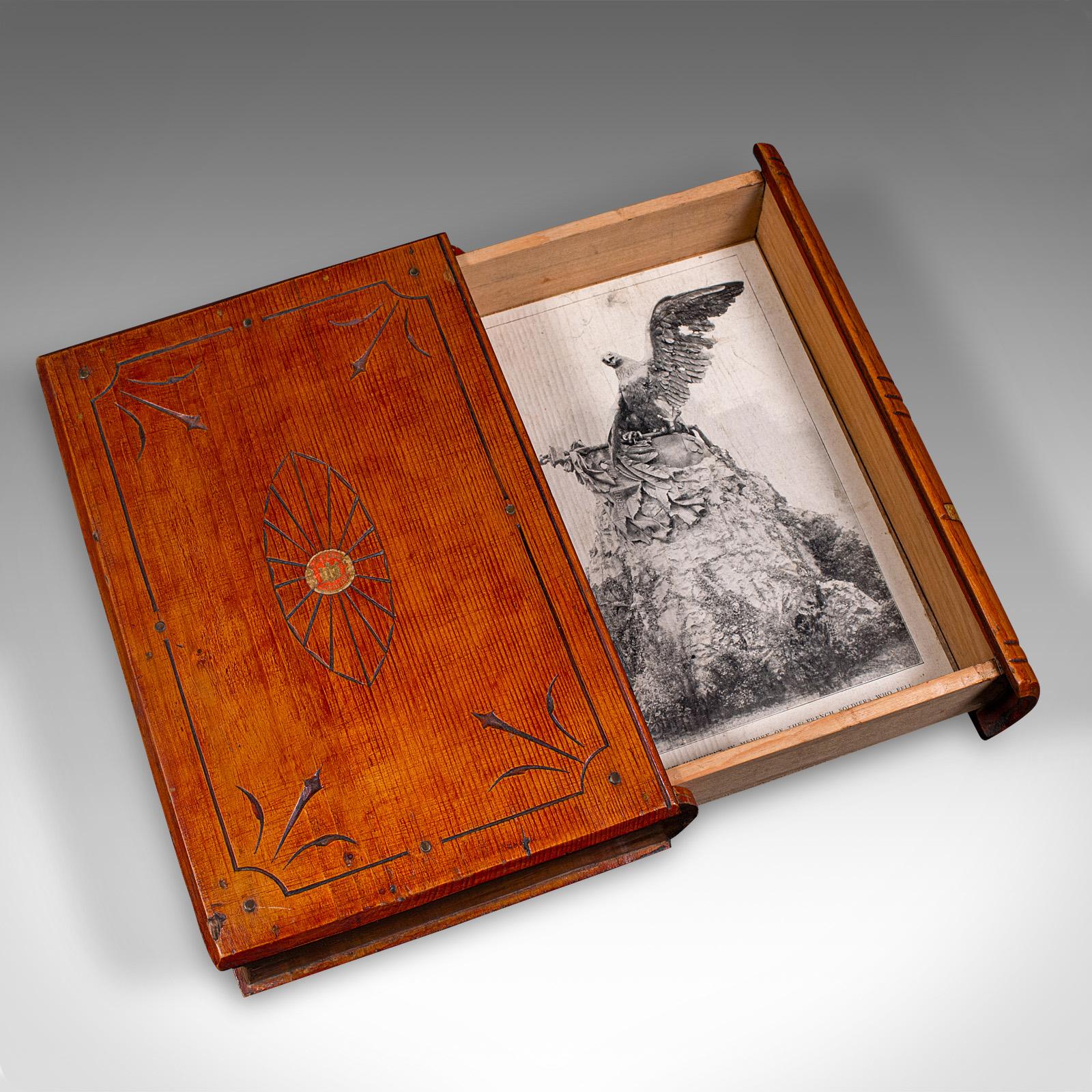 Antique Book Safe, Continental, Cedar, Disguise Volume Storage Box, Edwardian For Sale 3