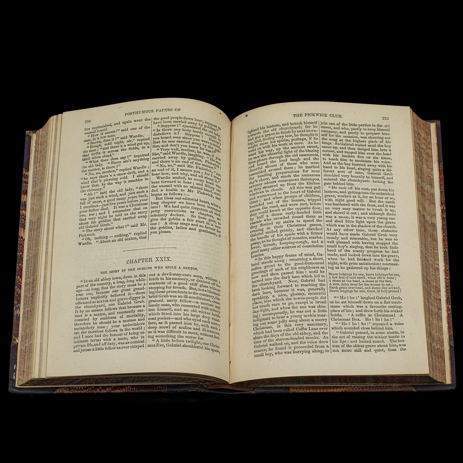 Antique Book Set, 13 Vols Charles Dickens Novels, English, Fiction, Victorian 6