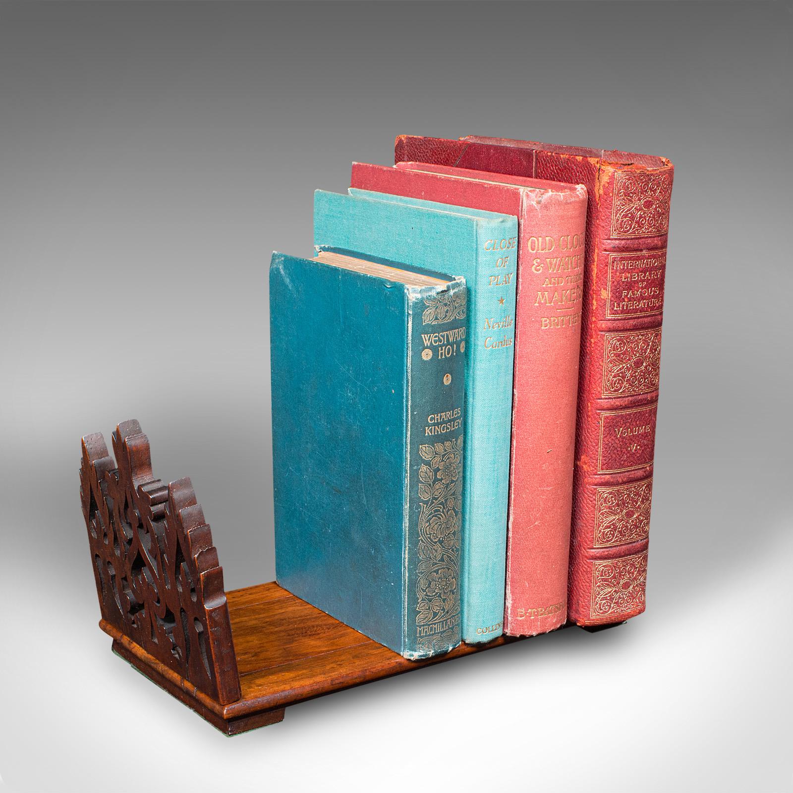 Antike Buchschiene, englisch, Nussbaum, ausziehbar, neu, viktorianisch, um 1850 im Angebot 5