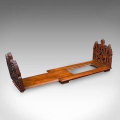 Antique Book Slide, English, Walnut, Extending, Novel Stand, Victorian, C.1850