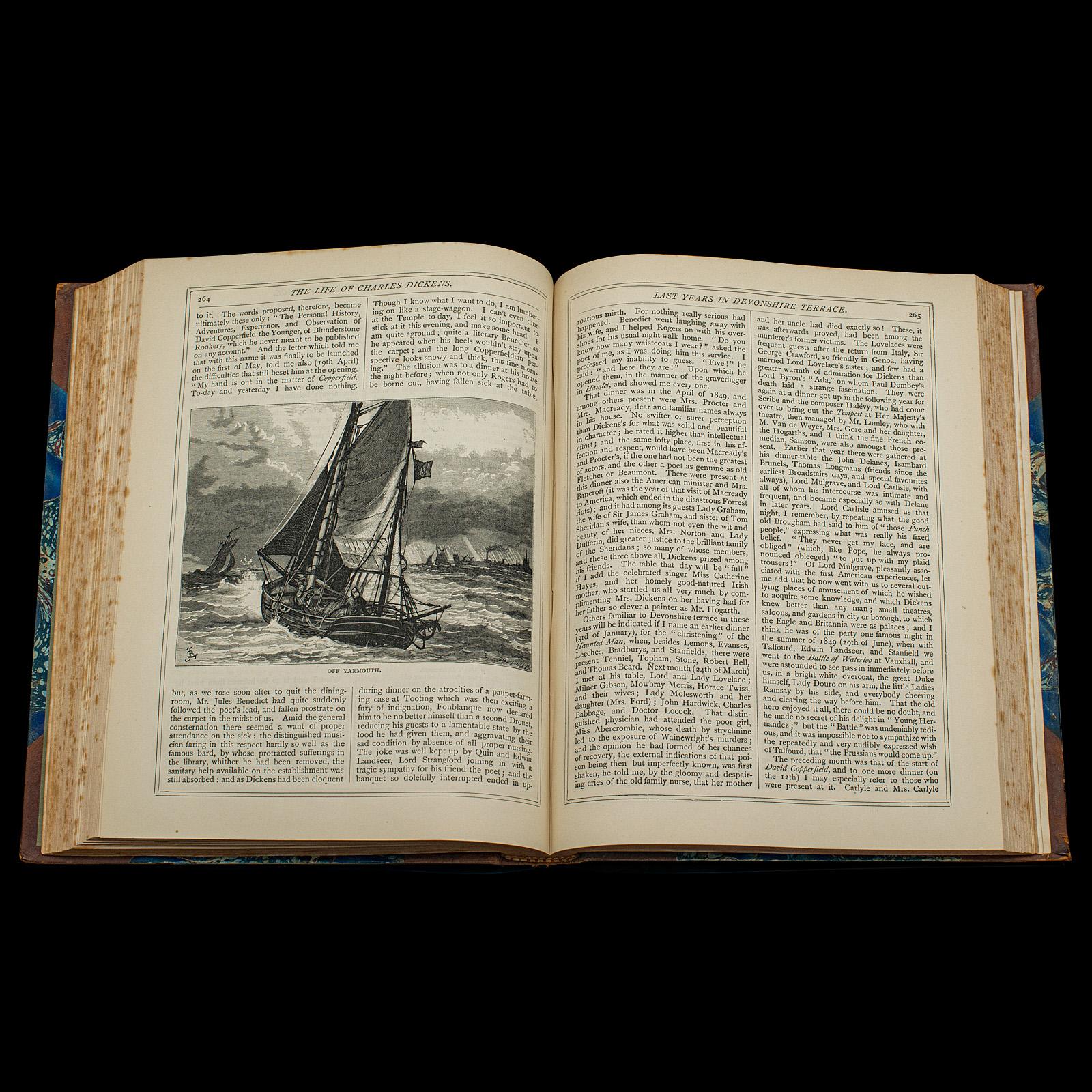 Antique Book, The Life of Charles Dickens, Biography, English, Victorian, C.1880 For Sale 4