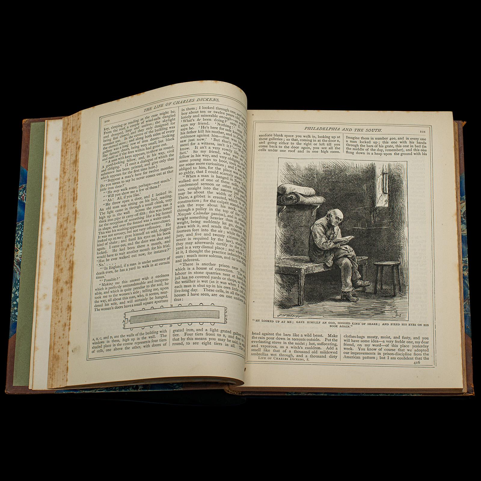 Antique Book, The Life of Charles Dickens, Biography, English, Victorian, C.1880 For Sale 2
