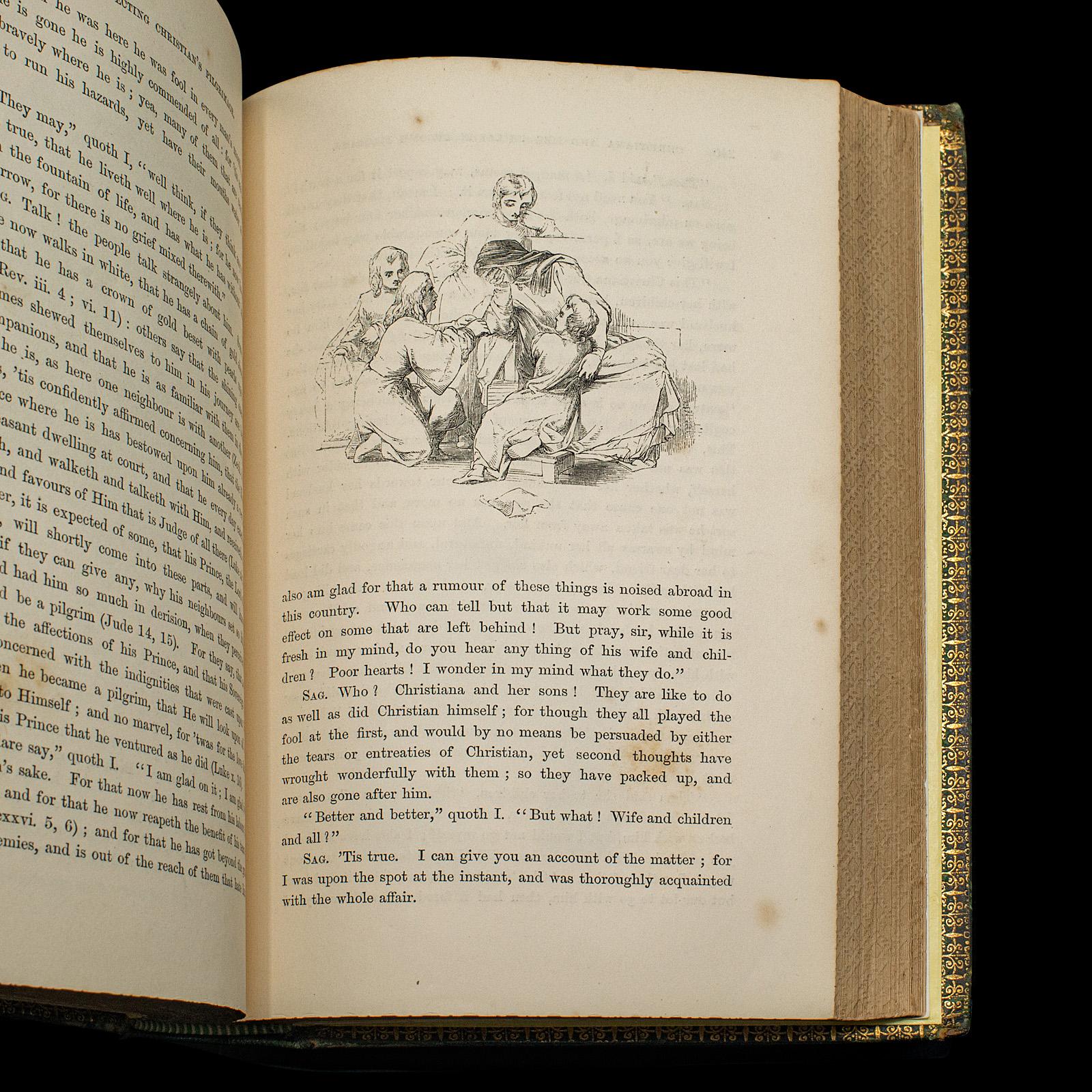 Antique Book, The Pilgrim's Progress, John Bunyan, English, Novel, Victorian For Sale 4