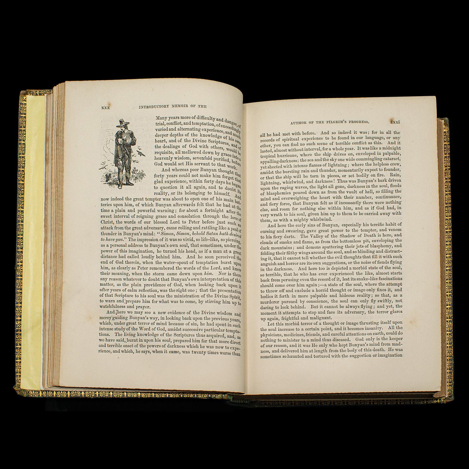 Antique Book, The Pilgrim's Progress, John Bunyan, English, Novel, Victorian For Sale 1