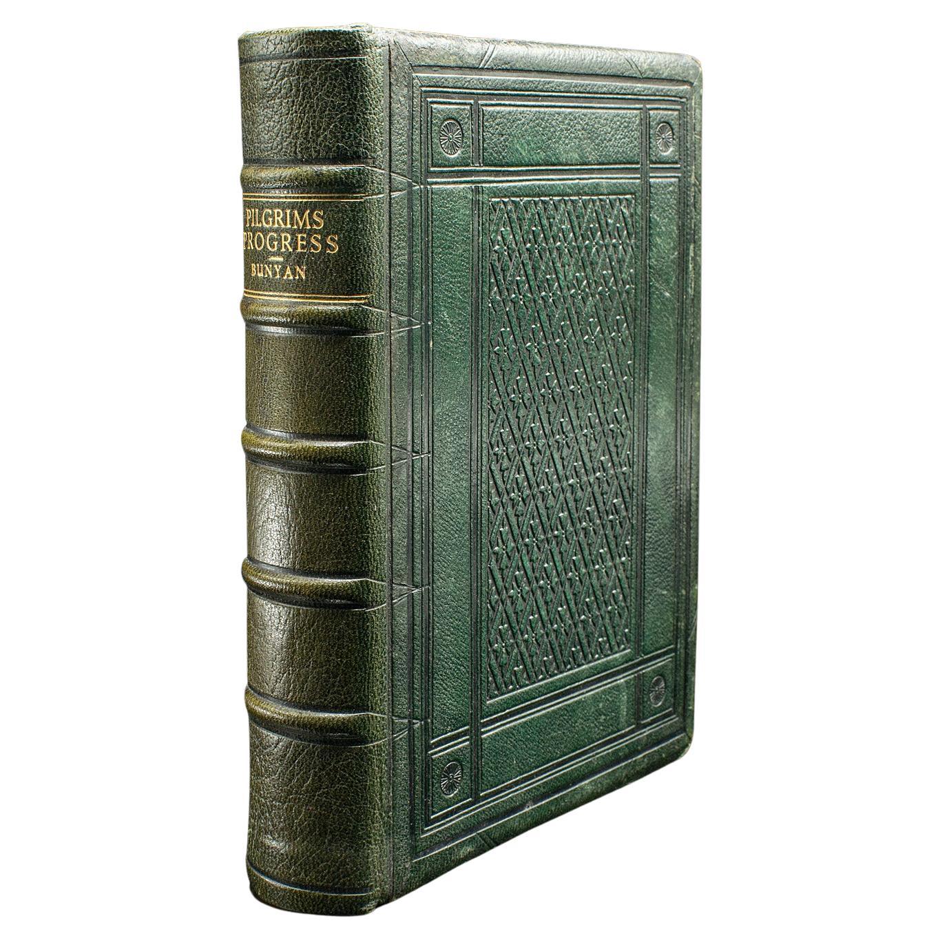 Antique Book, The Pilgrim's Progress, John Bunyan, English, Novel, Victorian
