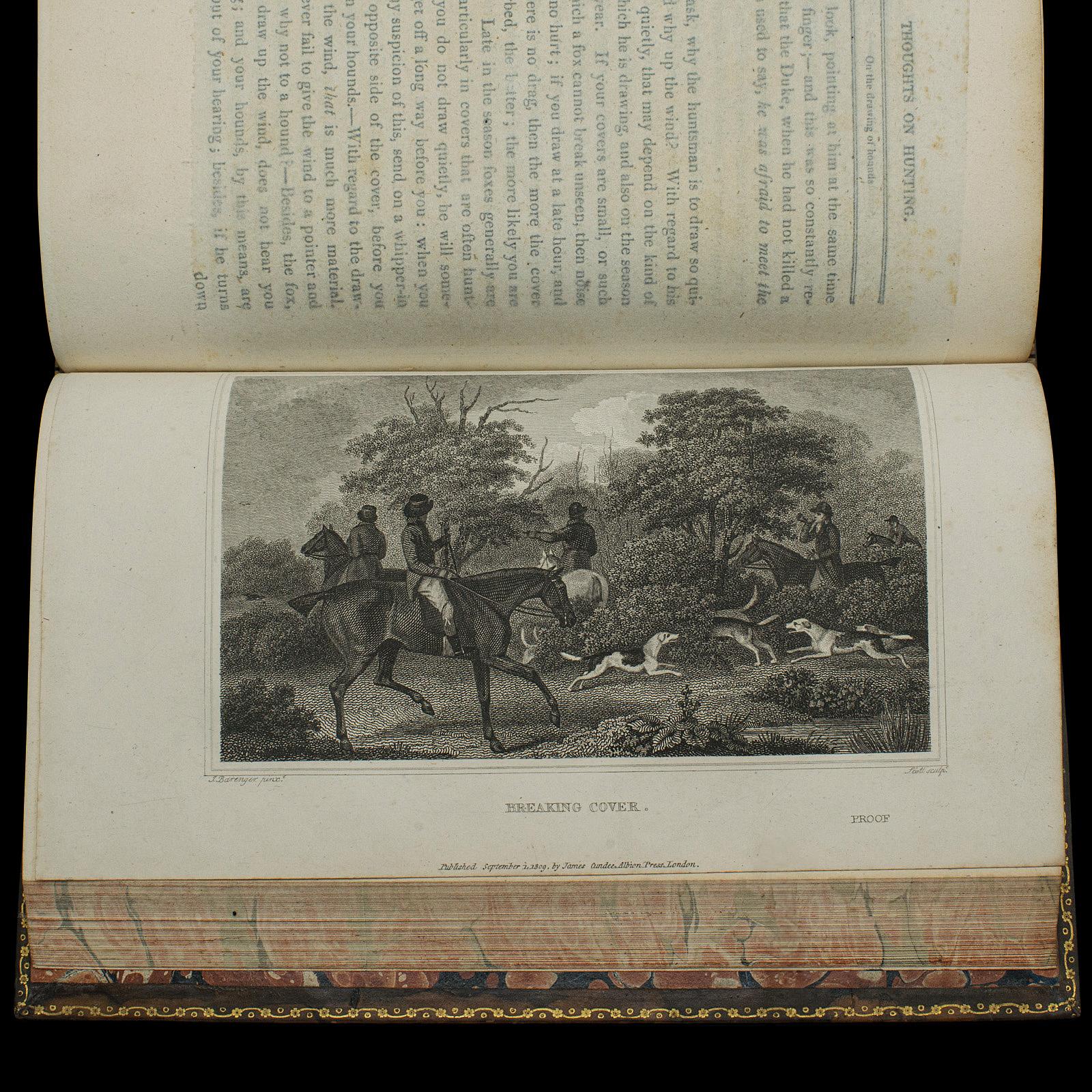Livre ancien Thoughts on Hunting de William Beckford, anglais, géorgien, 1810 en vente 4