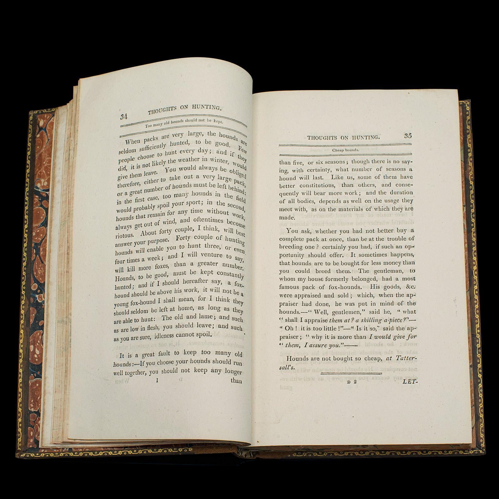 Livre ancien Thoughts on Hunting de William Beckford, anglais, géorgien, 1810 en vente 2