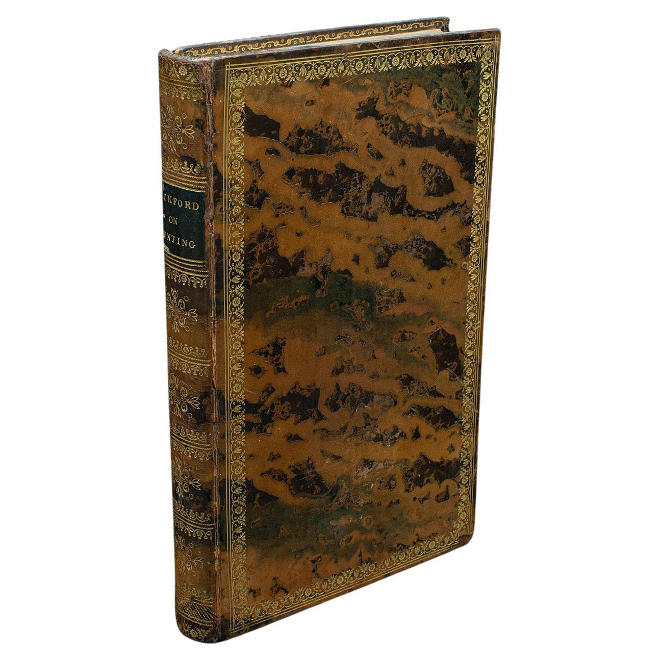 Livre ancien Thoughts on Hunting de William Beckford, anglais, géorgien, 1810 en vente