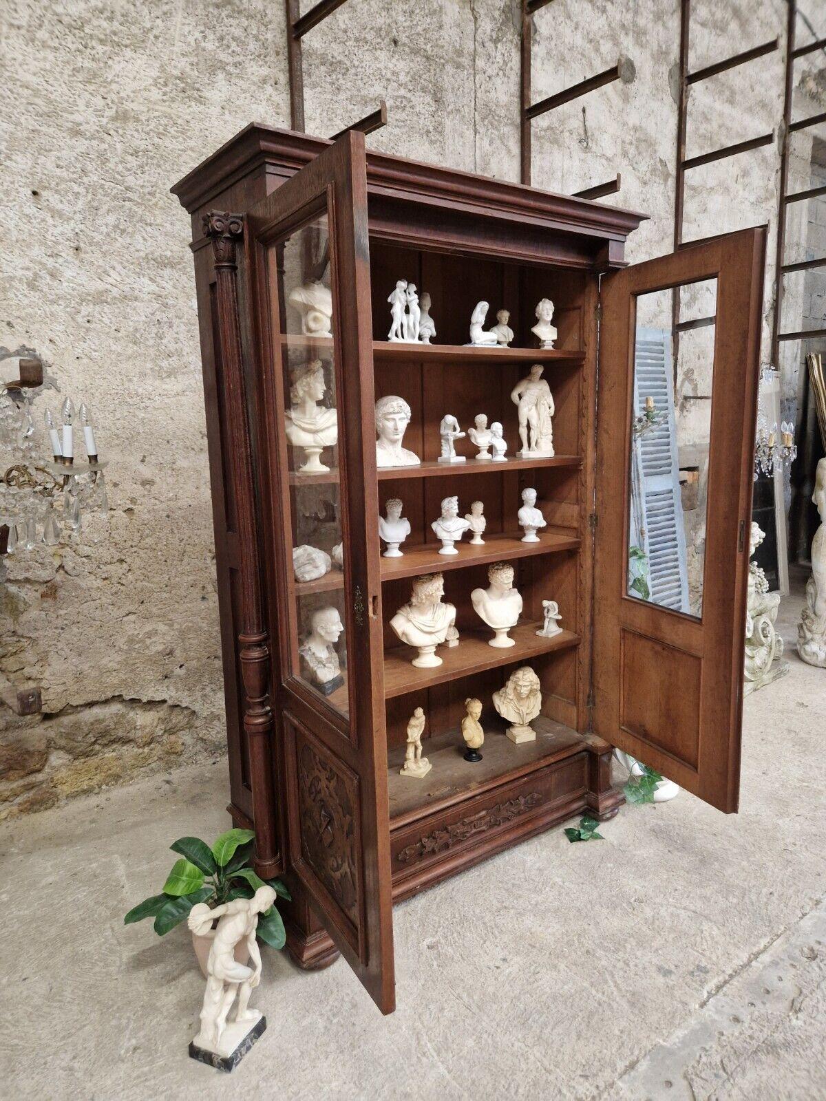 Antique Bookcase Apothecary Cabinet French 19th Century 4