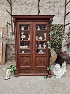 Antiker Bücherregal-Apothekerschrank Französisch 19. Jahrhundert